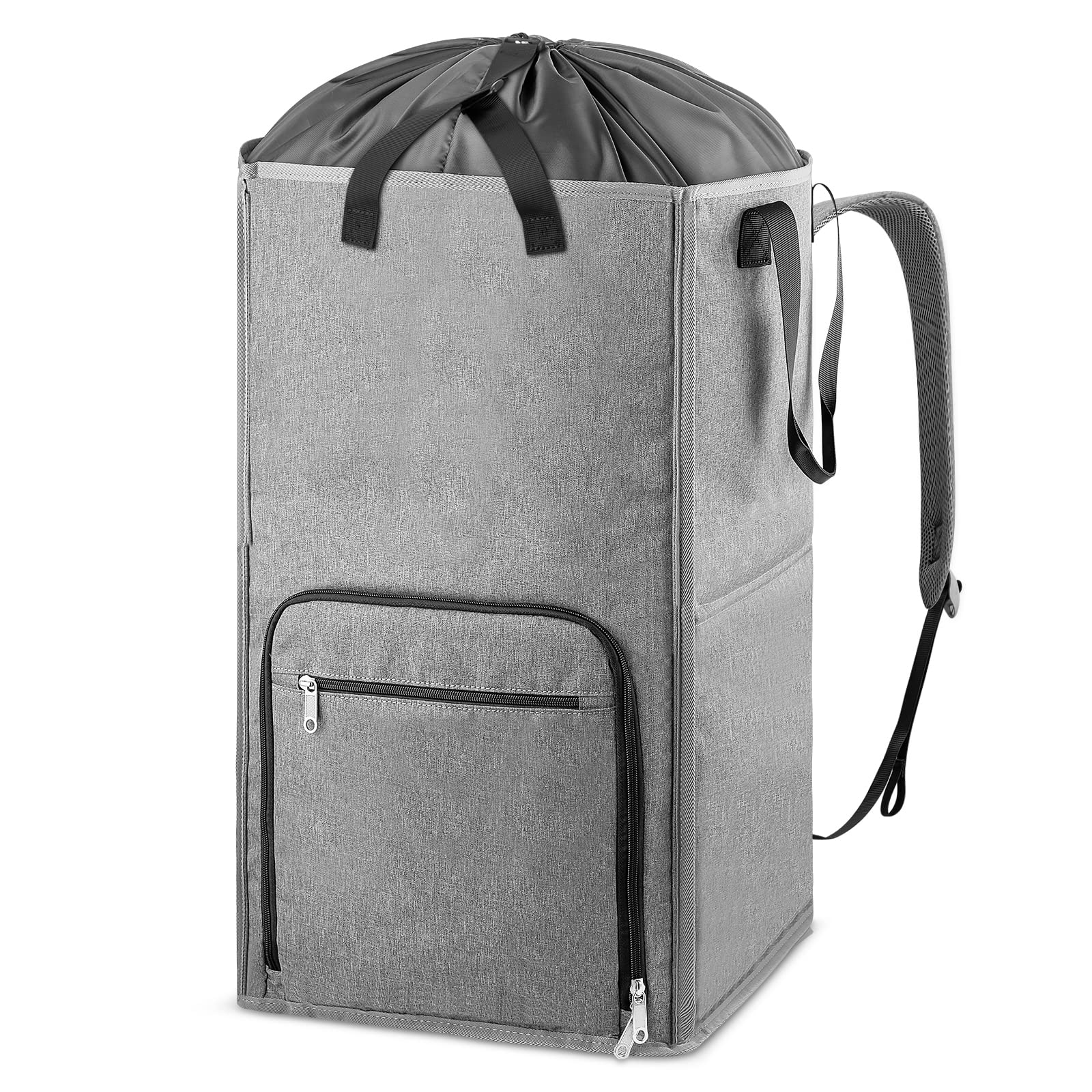 Bukere front view showing full bag and size, highlights large capacity benefit