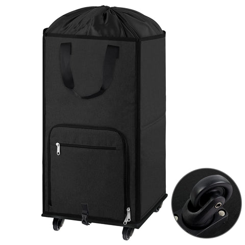 Bukere front view midnight grey shows full hamper and easy loading benefit