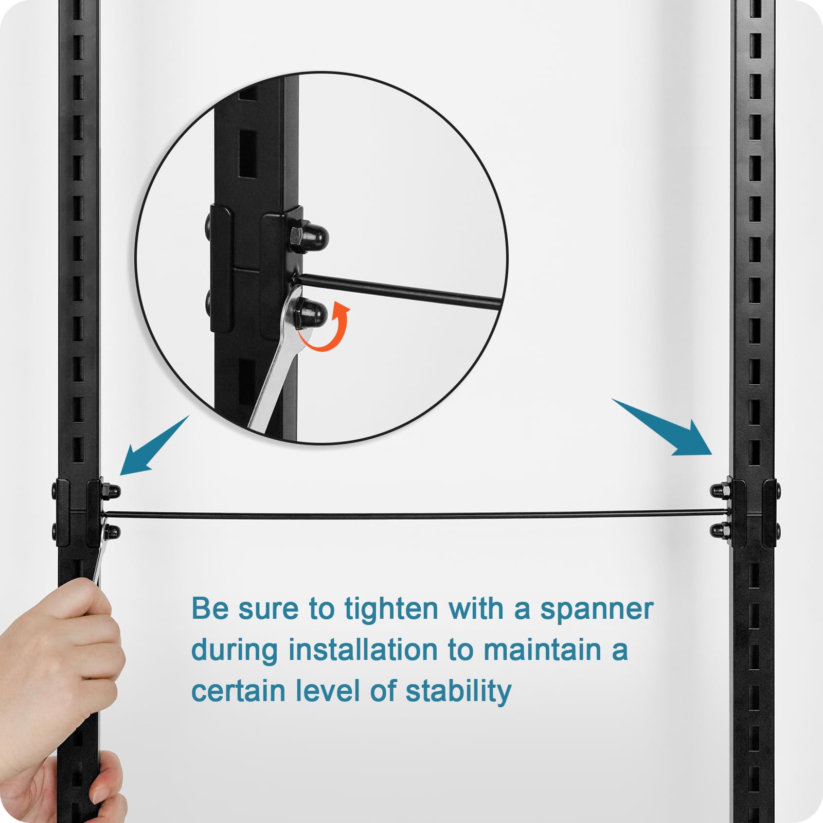 BUKFEN wall-mounted installation showing permanent setup and stable storage