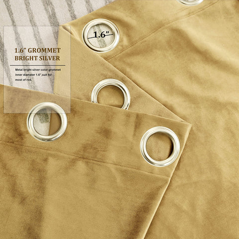 BULBUL silver grommet detail showing 1.6-inch opening benefit: easy rod sliding
