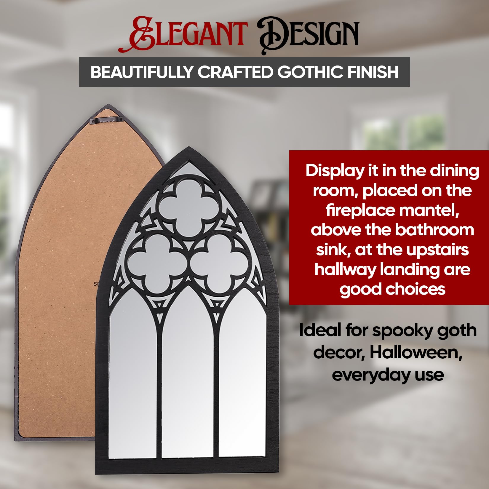 BULICADO mirrors in Halloween room display, boosts spooky decorative impact