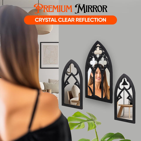 BULICADO mirrors beside measuring tape, demonstrates accurate size and scale
