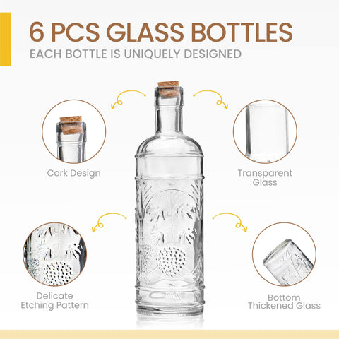 BULK PARADISE side profile of empty 16oz bottle showing sturdy glass and easy-pour neck benefit