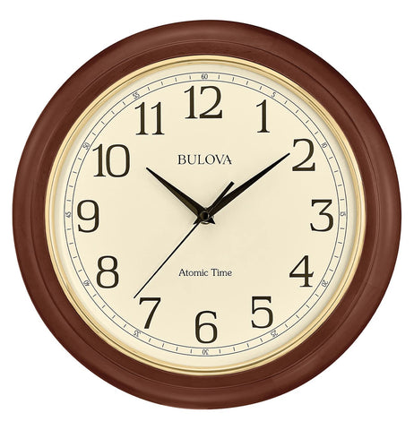 Bulova atomic time 2 front view showing clear numbers and classic style benefit