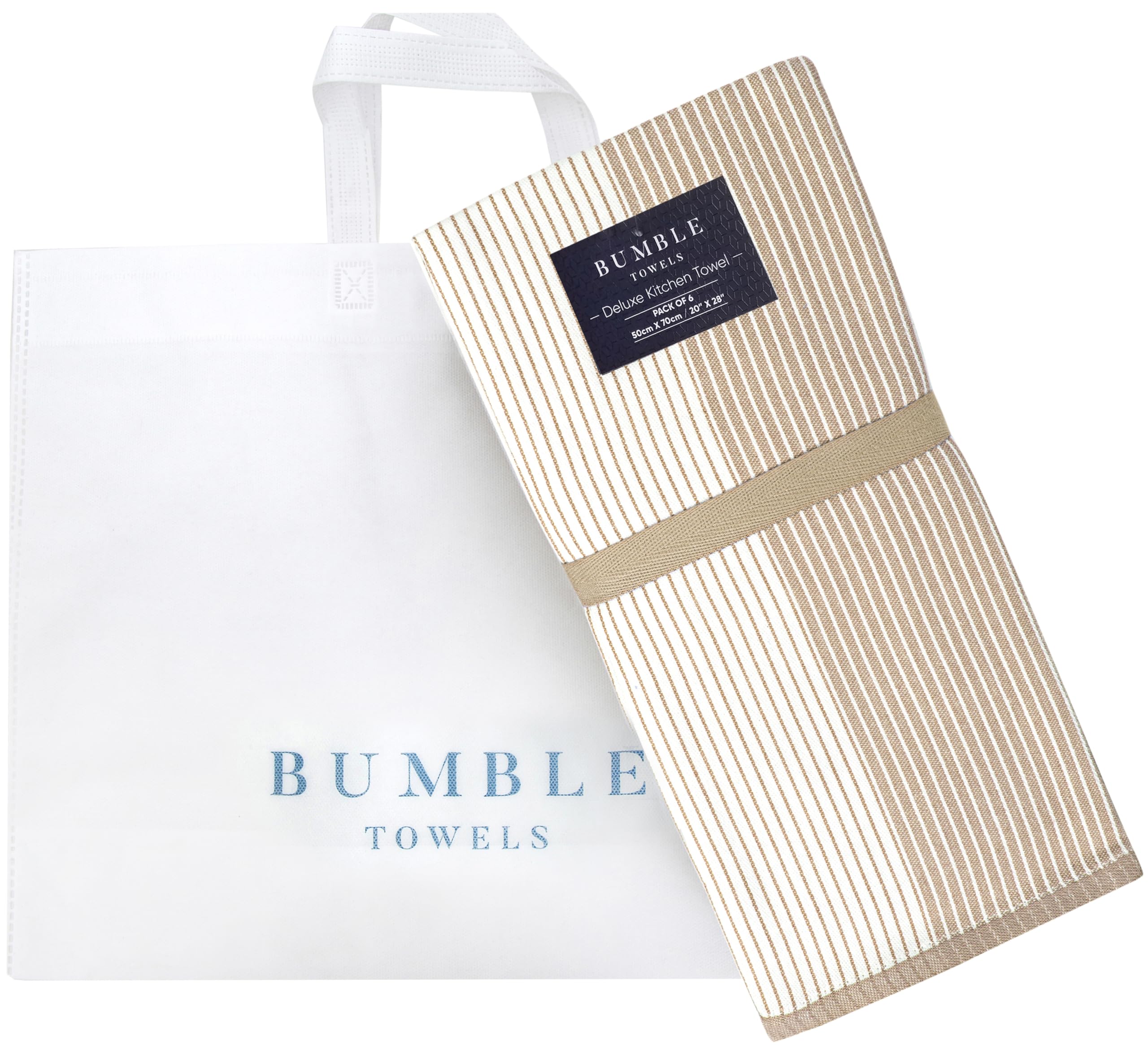 Bumble Towels bonus tote bag included for gifting and clean storage