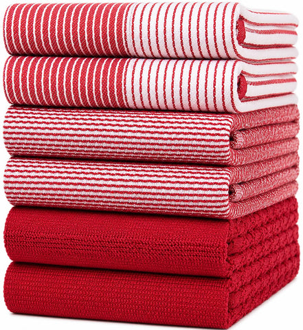Bumble Towels front packaging showing red 6-pack and tote, highlights convenience