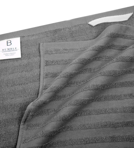 Bumble Towels hanging loop and tote bag for neat storage and gifting