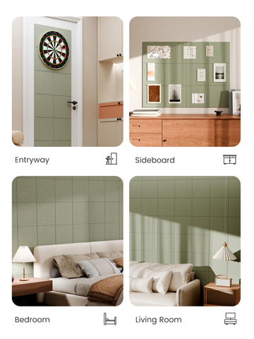Bumusty in-home office lifestyle image improving acoustics and workspace aesthetics