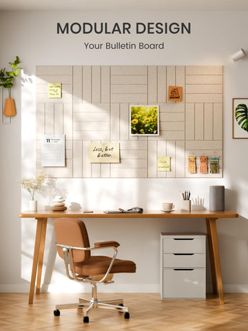Bumusty board in a home office improving focus and keeping notes visible