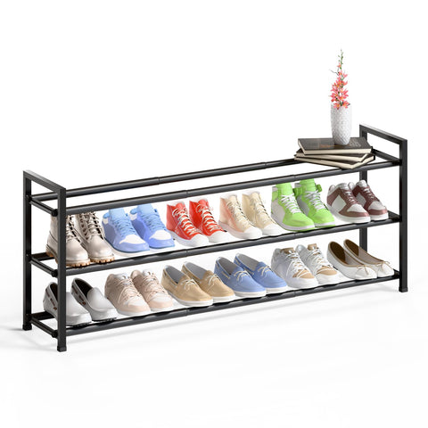 Bumusty in an entryway with shoes shows organized, tidy home benefit