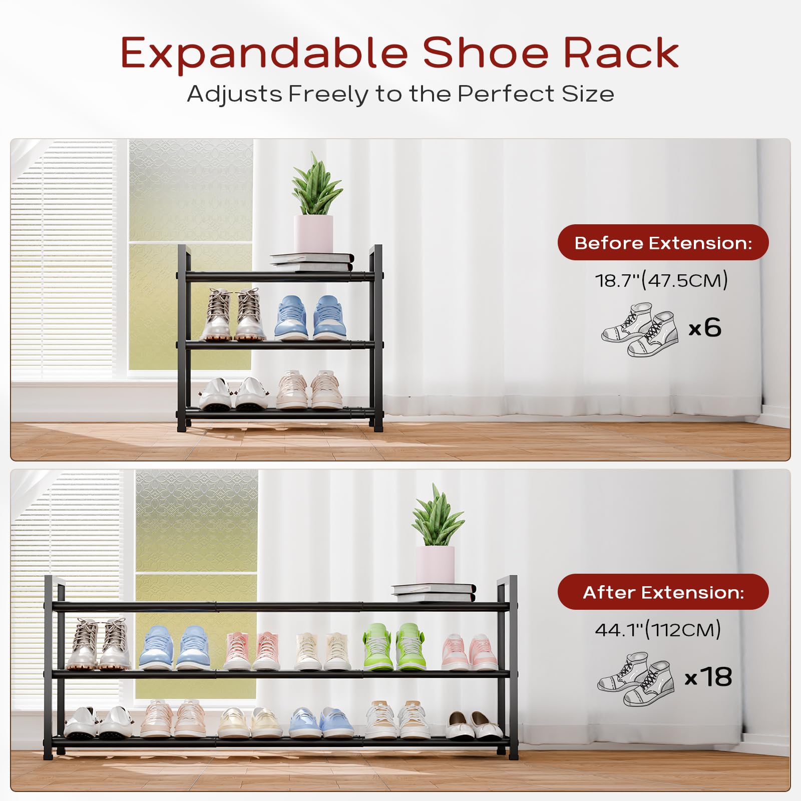 Bumusty side profile loaded with shoes shows stable weight support benefit