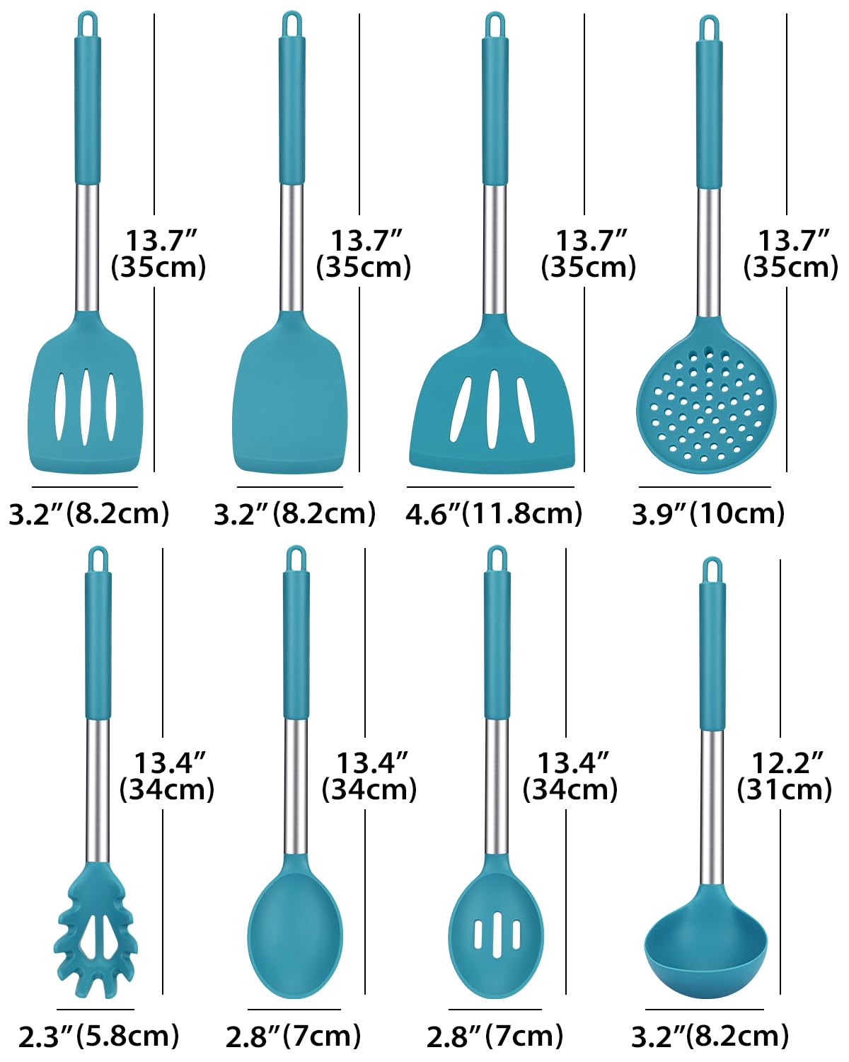BUNDLEPRO close-up of silicone utensil heads showing soft texture and cookware-safe finish
