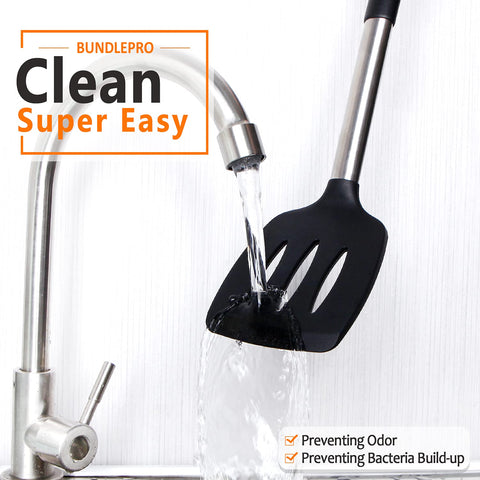 BUNDLEPRO countertop holder organizing utensils for tidy accessible kitchen storage