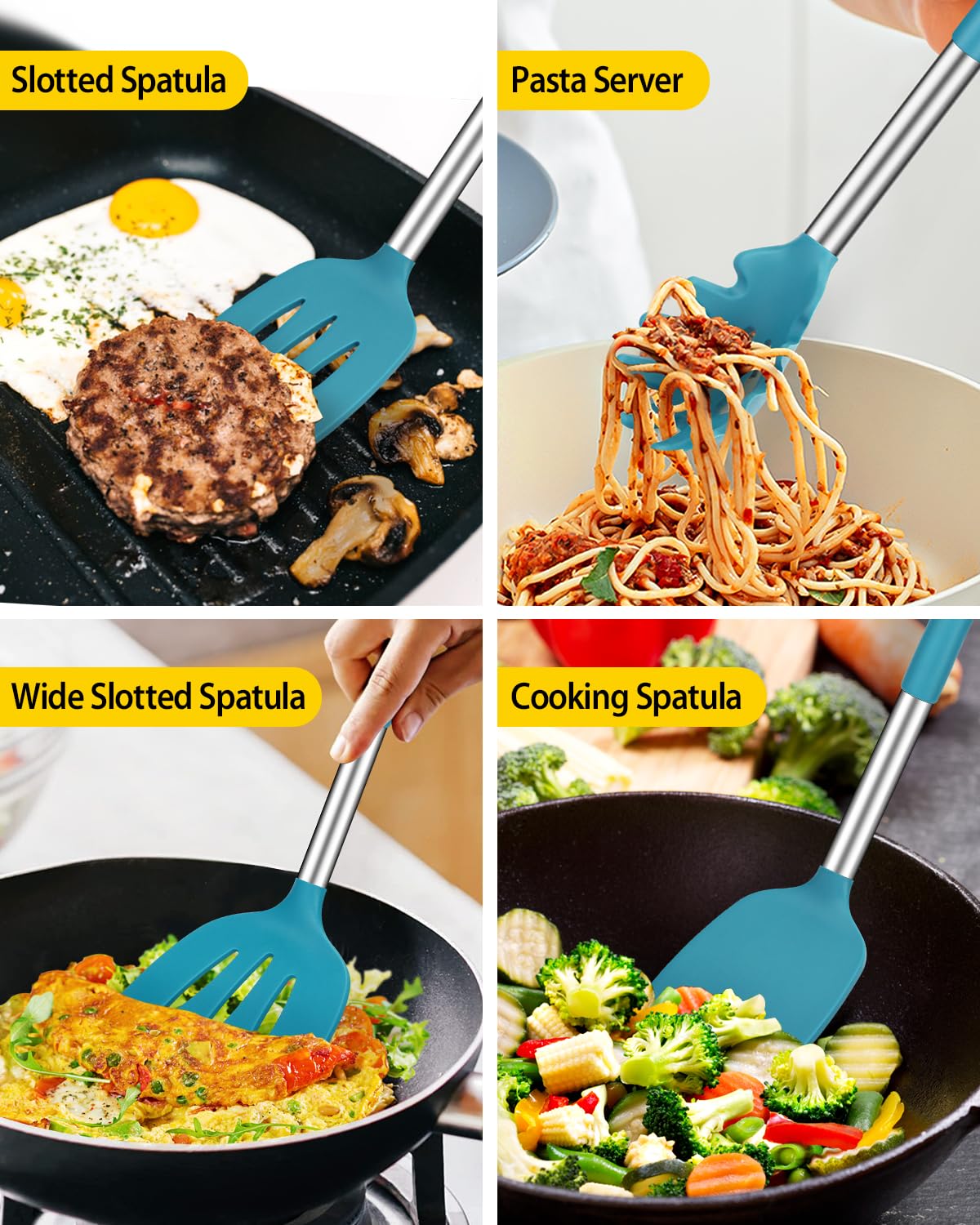 BUNDLEPRO handle detail highlighting stainless-steel core and anti-scald silicone grip for comfort