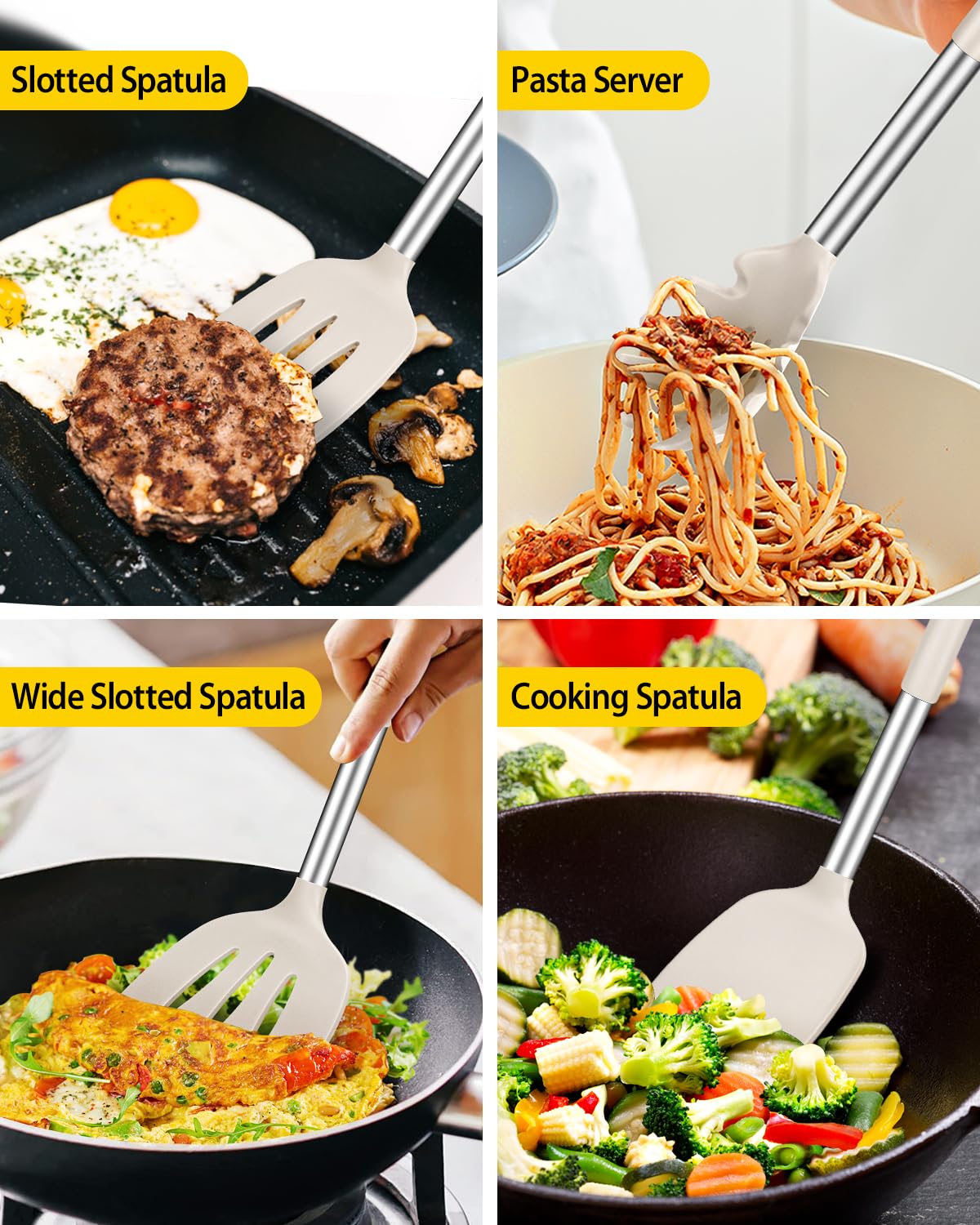 BUNDLEPRO stainless-steel holder with utensils, convenient countertop storage benefit