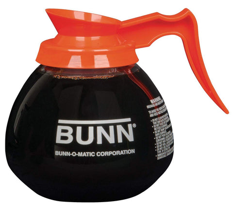 BUNN orange decaf decanter label for clear decaf identification benefit