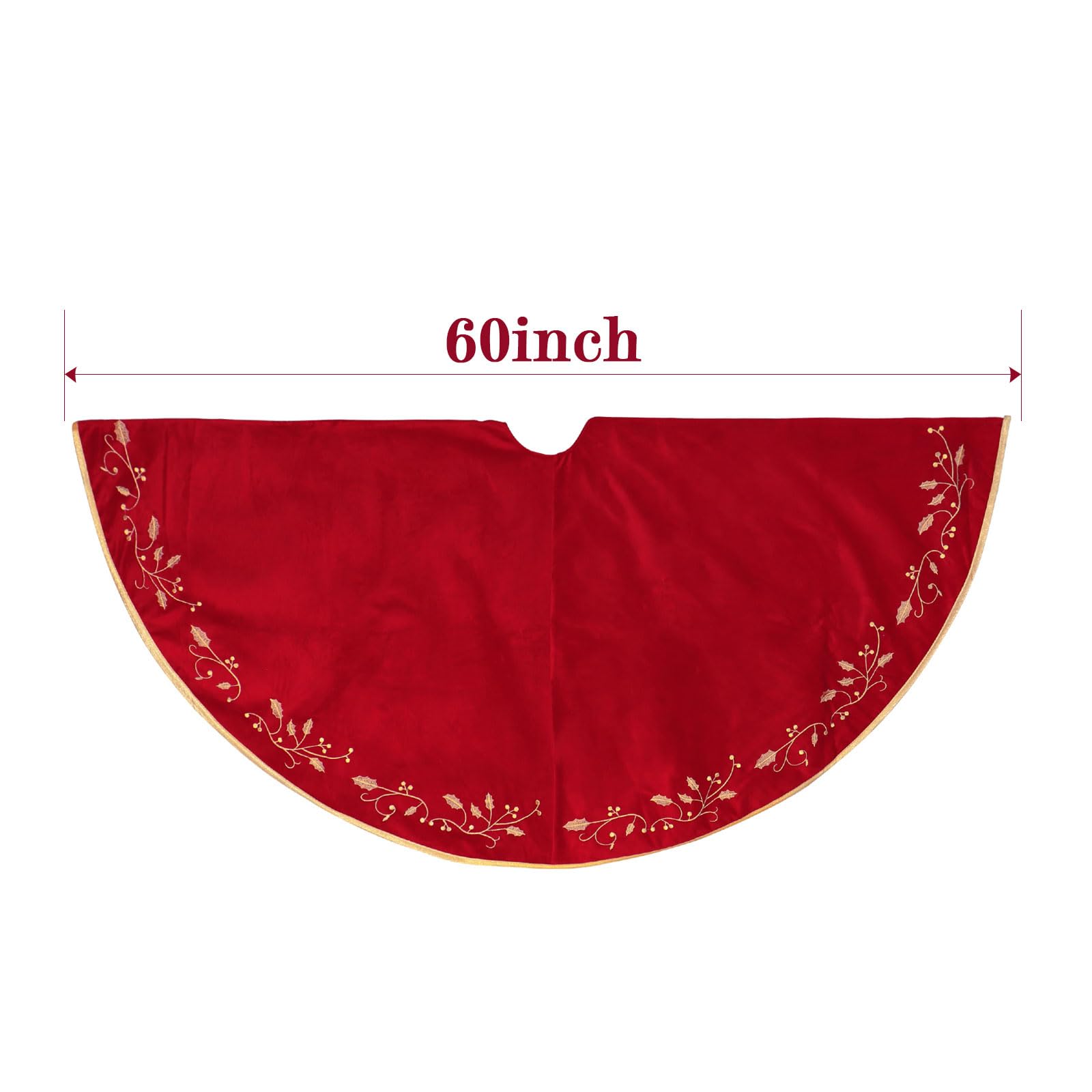 Bunny Chorus gold holly embroidery detail adds classic festive accent