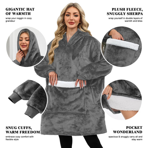 Bupekbee hood and collar fit showing roomy hood protecting head and ears from cold