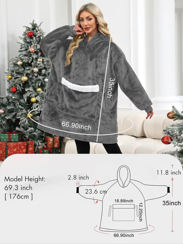 Bupekbee size comparison with chair indicating oversized dimensions and relaxed coverage