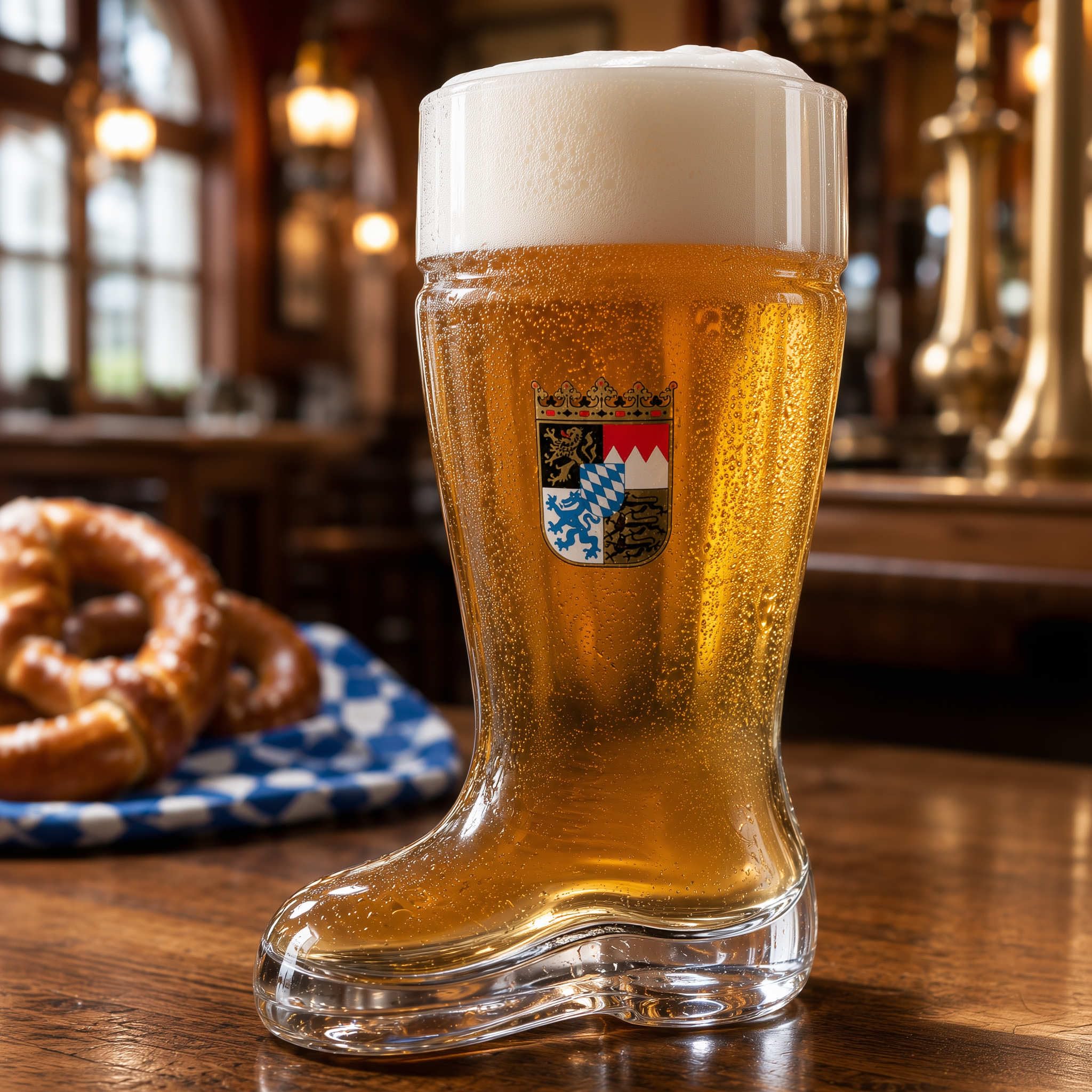 Burns Glass next-to-glass size comparison showing how much extra beer it holds