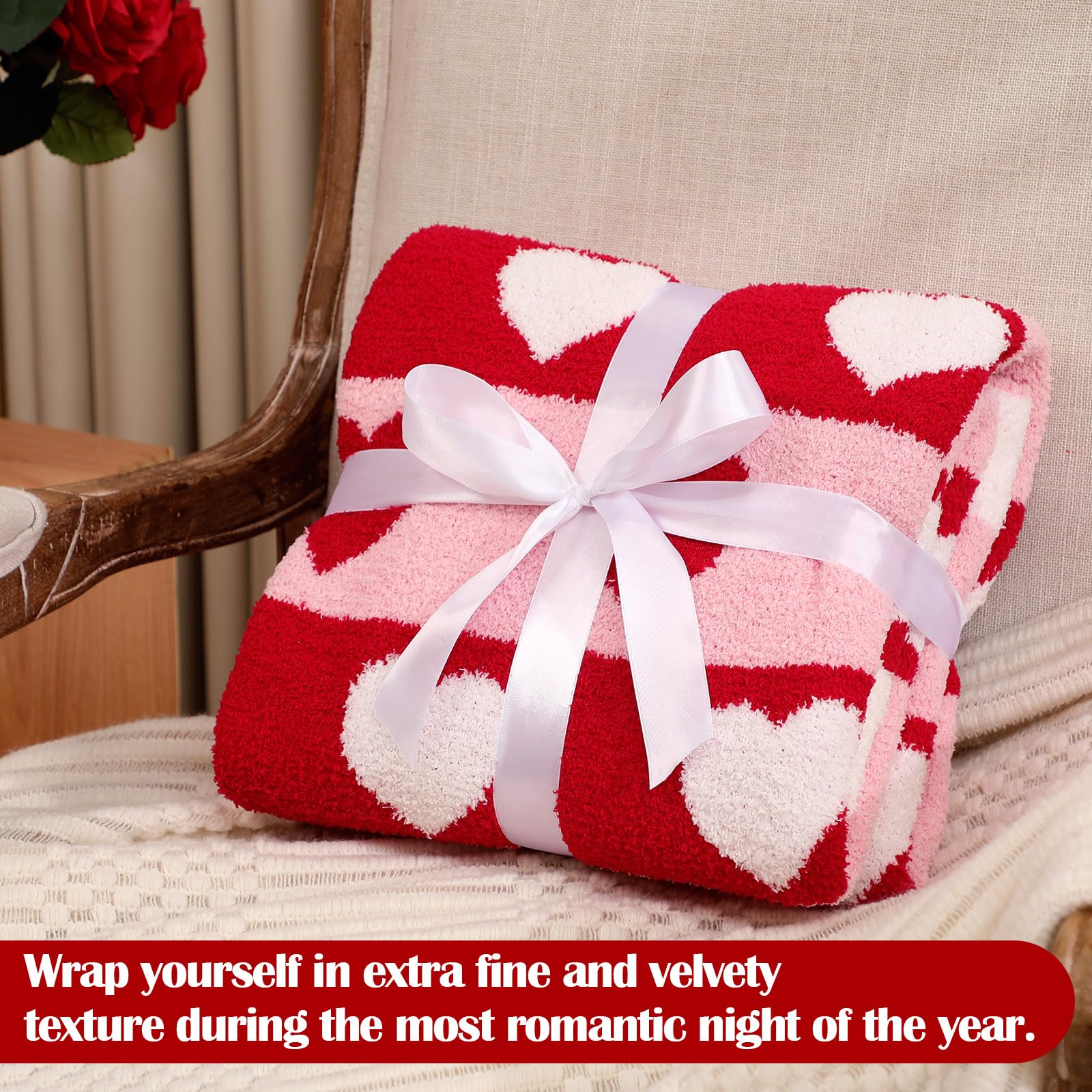 Buryeah folded at bed footboard adding seasonal color and layered warmth
