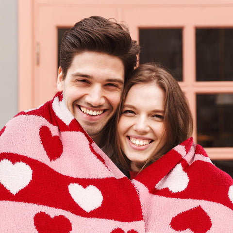 Buryeah gift-wrapped throw presented as thoughtful Valentine's Day present