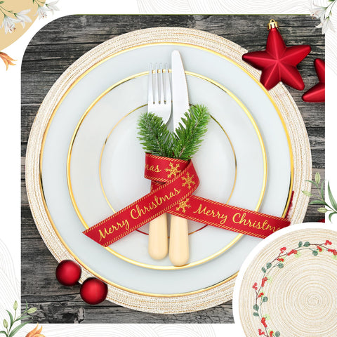 Buryeah placemat beside a plate to show 15-inch scale and proper plate coverage benefit