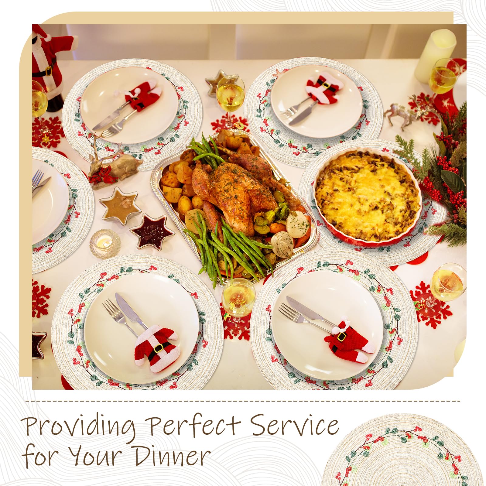 Buryeah stacked placemats in storage showing compact stacking and easy organization benefit