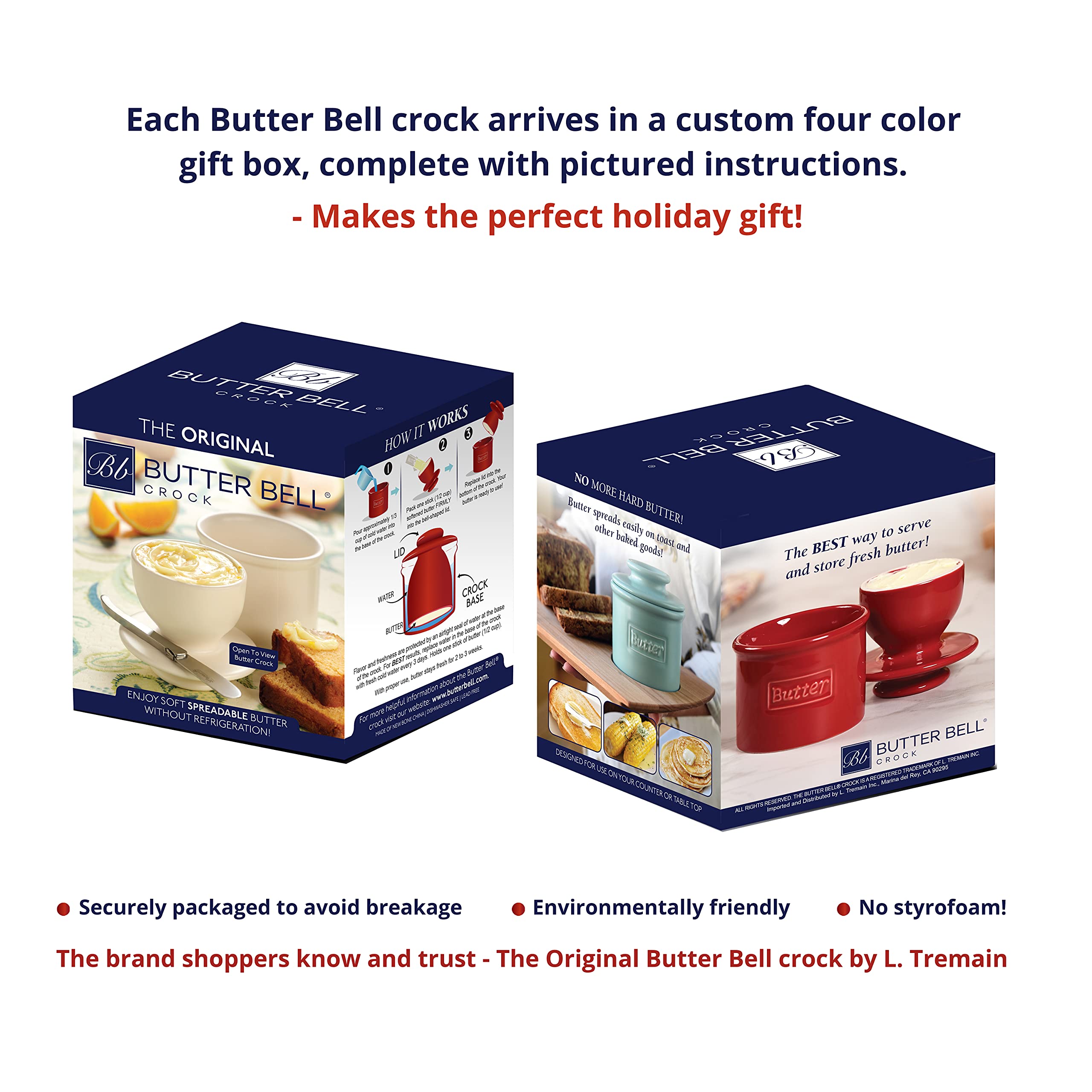 Butter Bell base filled with water demonstrating the airtight preservation seal
