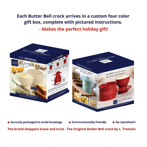 Butter Bell base filled with water demonstrating the airtight preservation seal