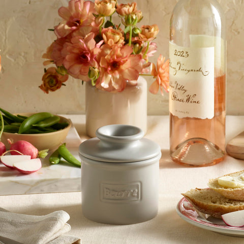 Butter Bell base with water illustrating airtight seal that preserves freshness