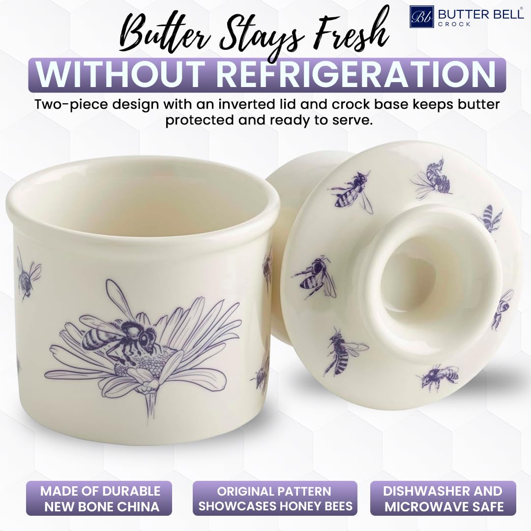 Butter Bell honey bees base with water filled demonstrating airtight seal