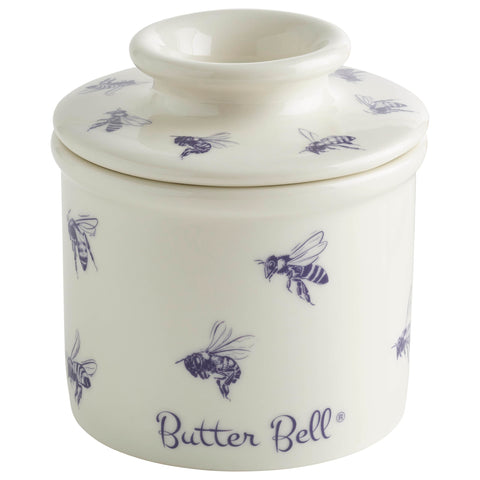 Butter Bell honey bees front view showing decorative pattern and shelf appeal