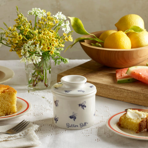 Butter Bell honey bees side profile highlighting ceramic shape and stability