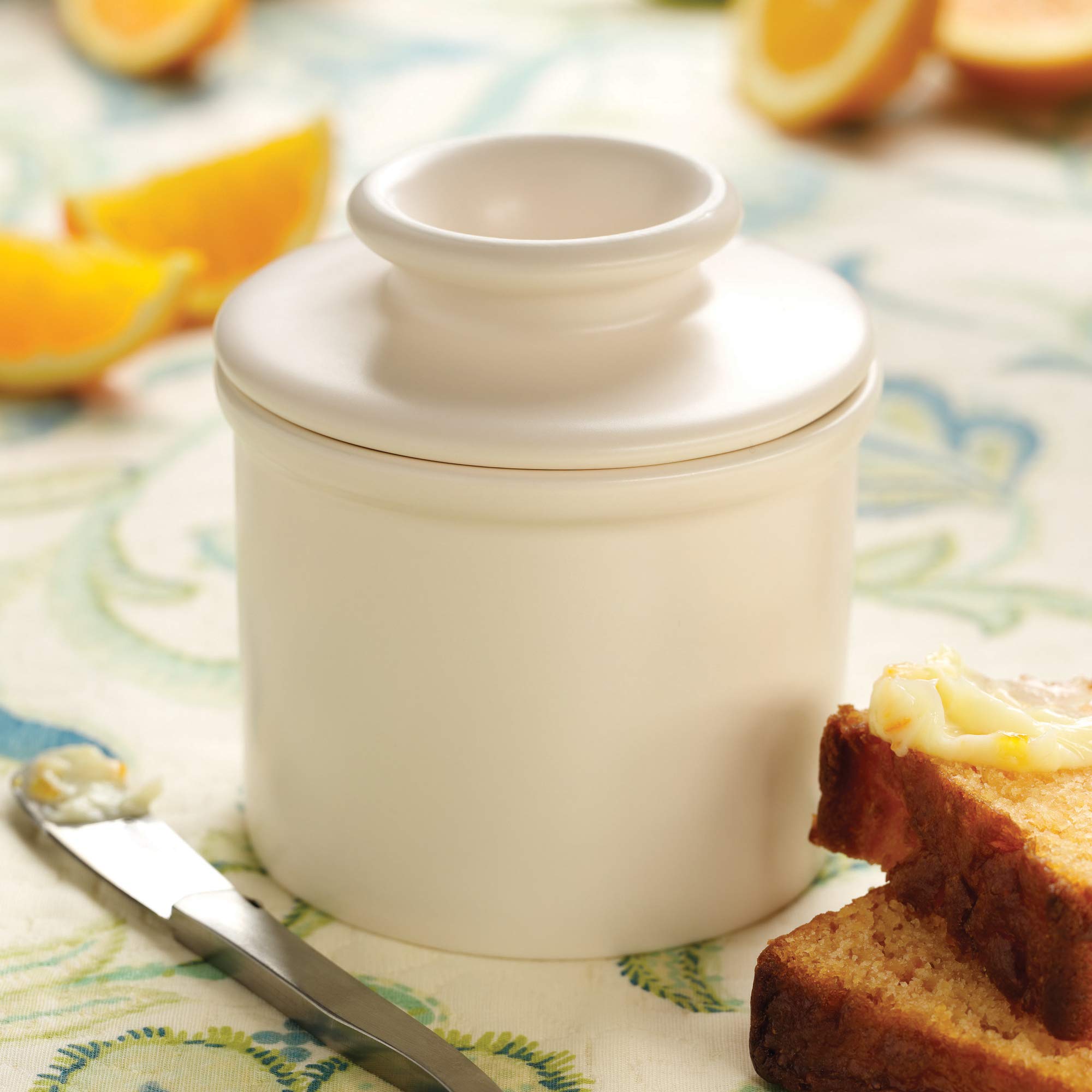 Butter Bell ivory matte packed with butter ready to serve and stay spreadable