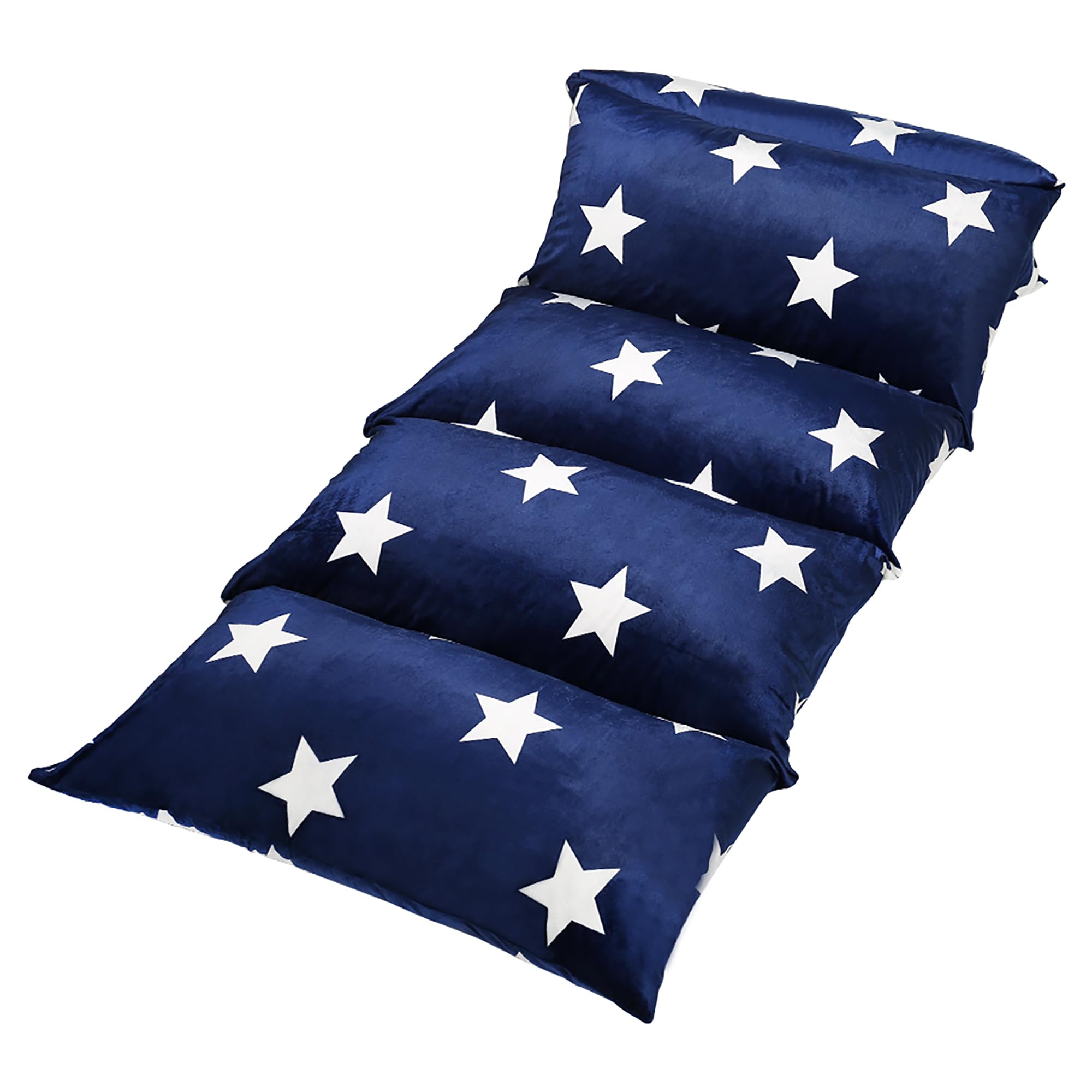 Butterfly Craze front view star navy lounger cover showing full king-size surface