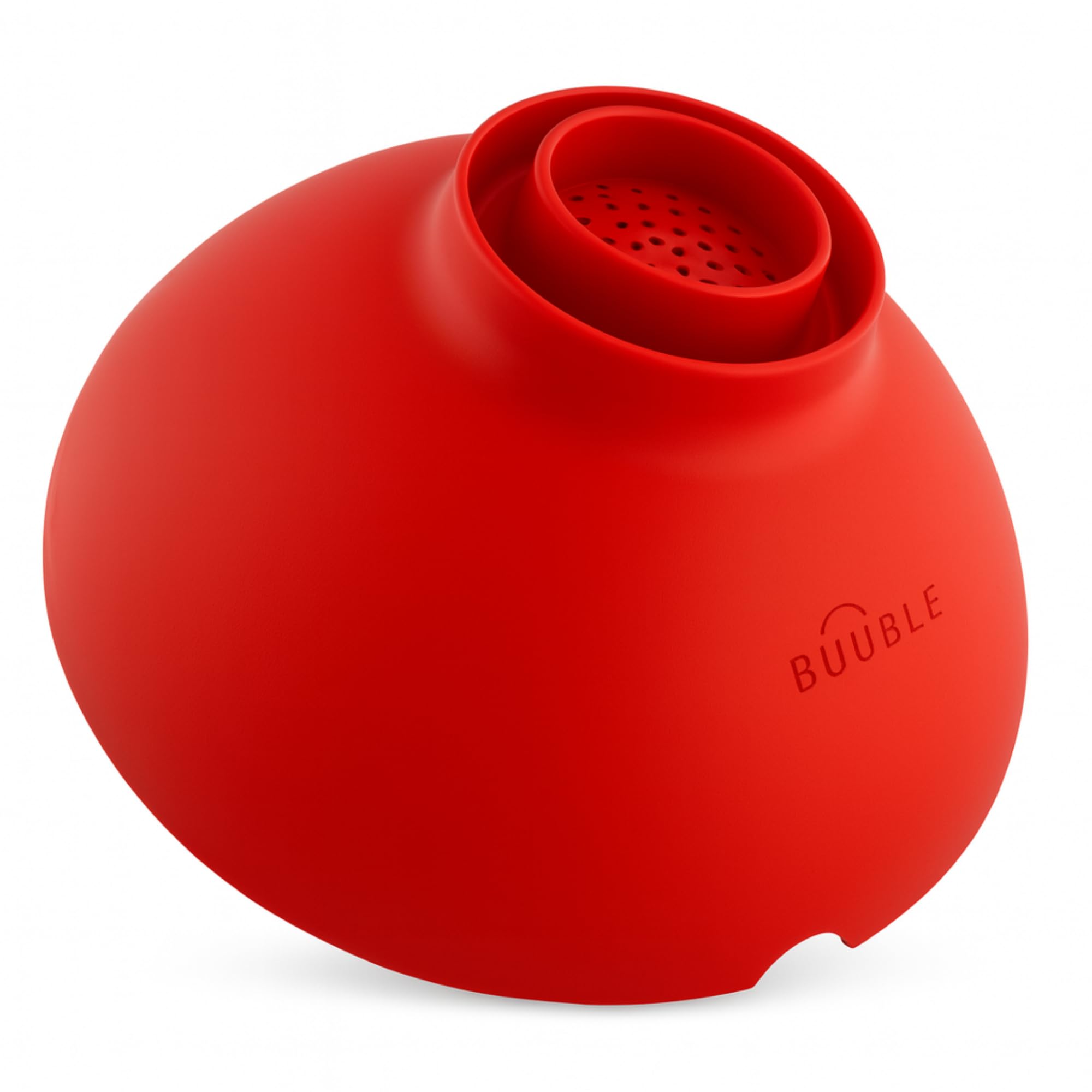 BUUBLE front view of red grease drainer showing shape and grip, keeps counters clean