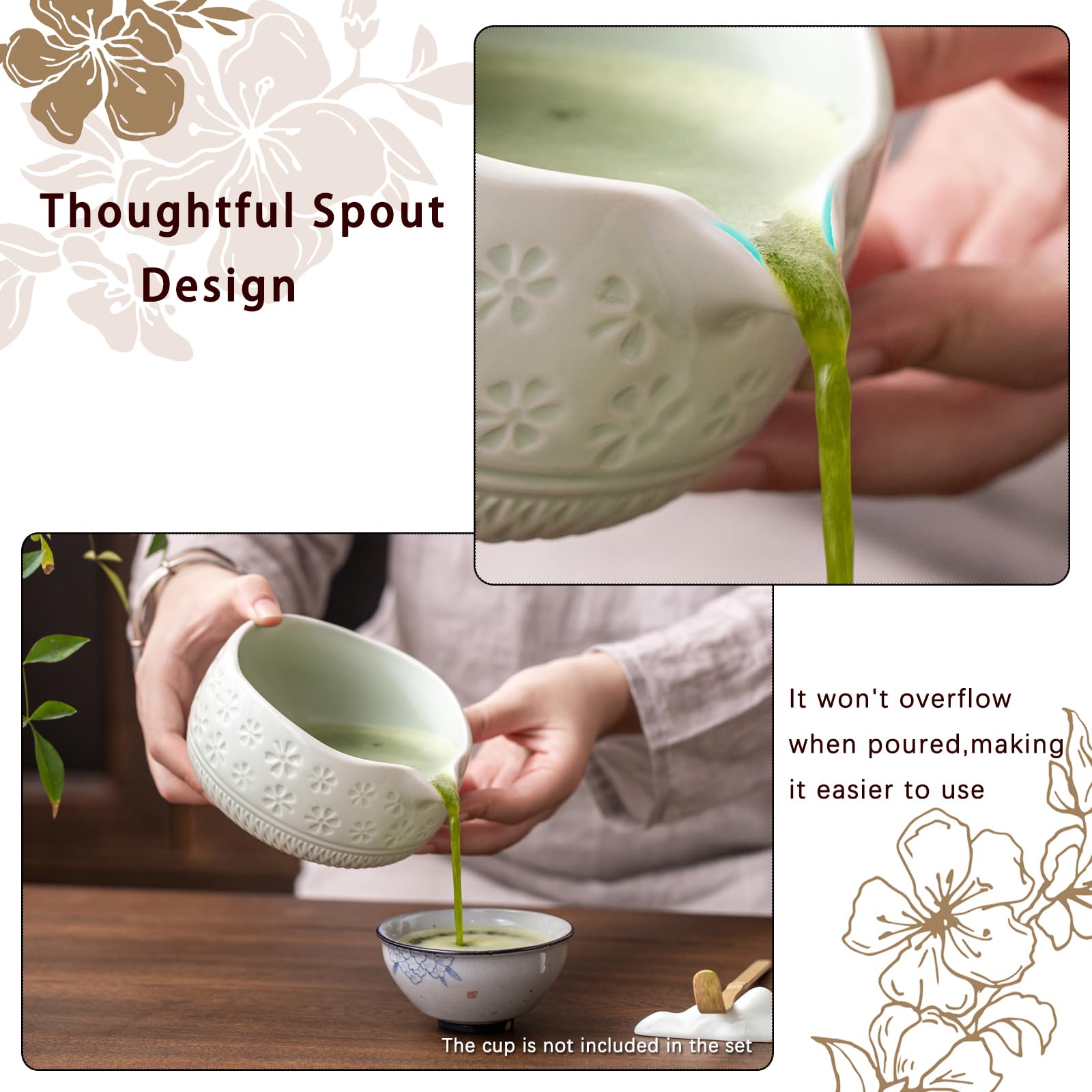 Buucup ceramic chawan wave rim detail adding grip and decorative charm