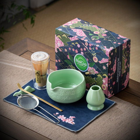 Buucup cherry blossoms towel with box, gift-ready presentation and elegance