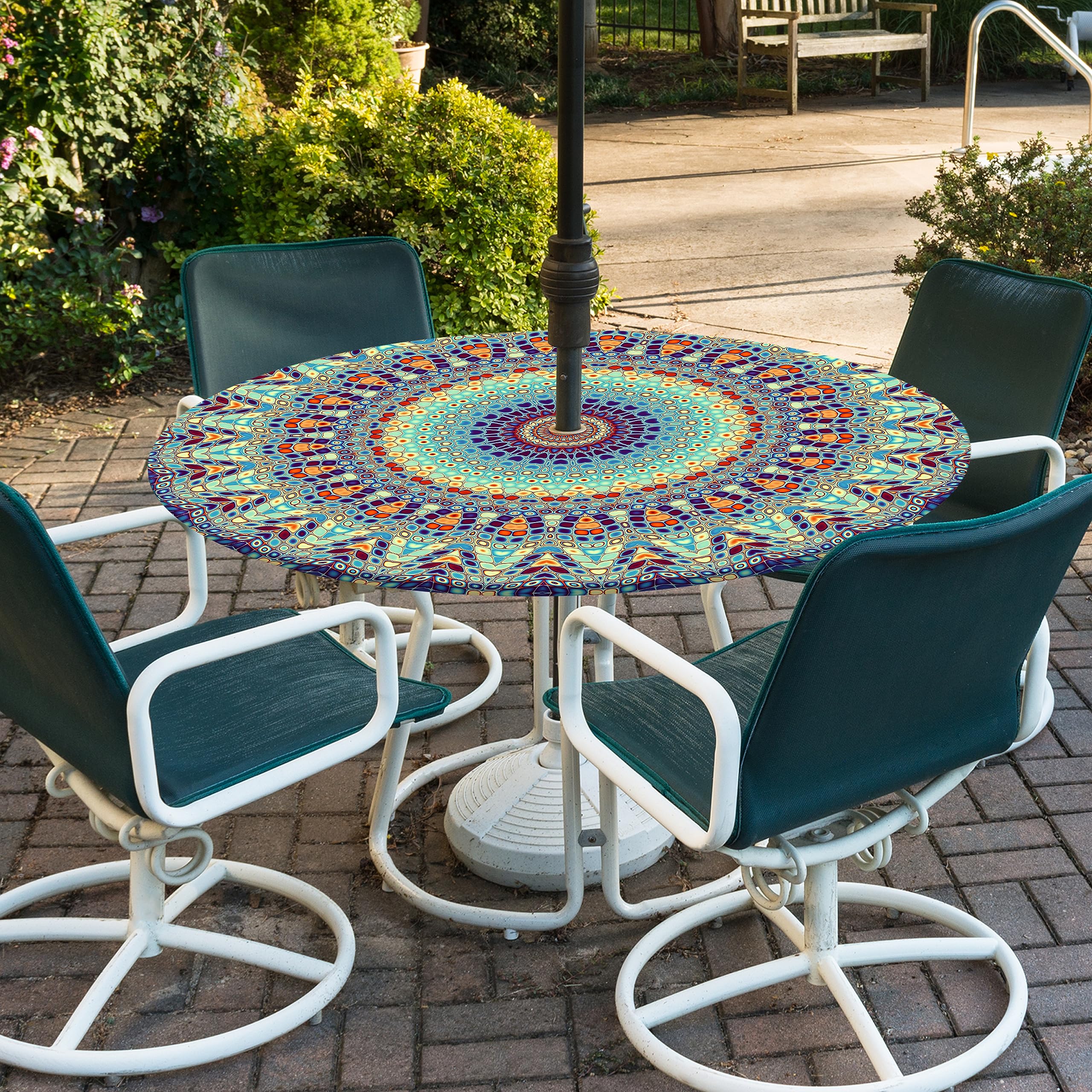 Buwuta tabletop size comparison with measuring tape, confirms 48–52 inch fit