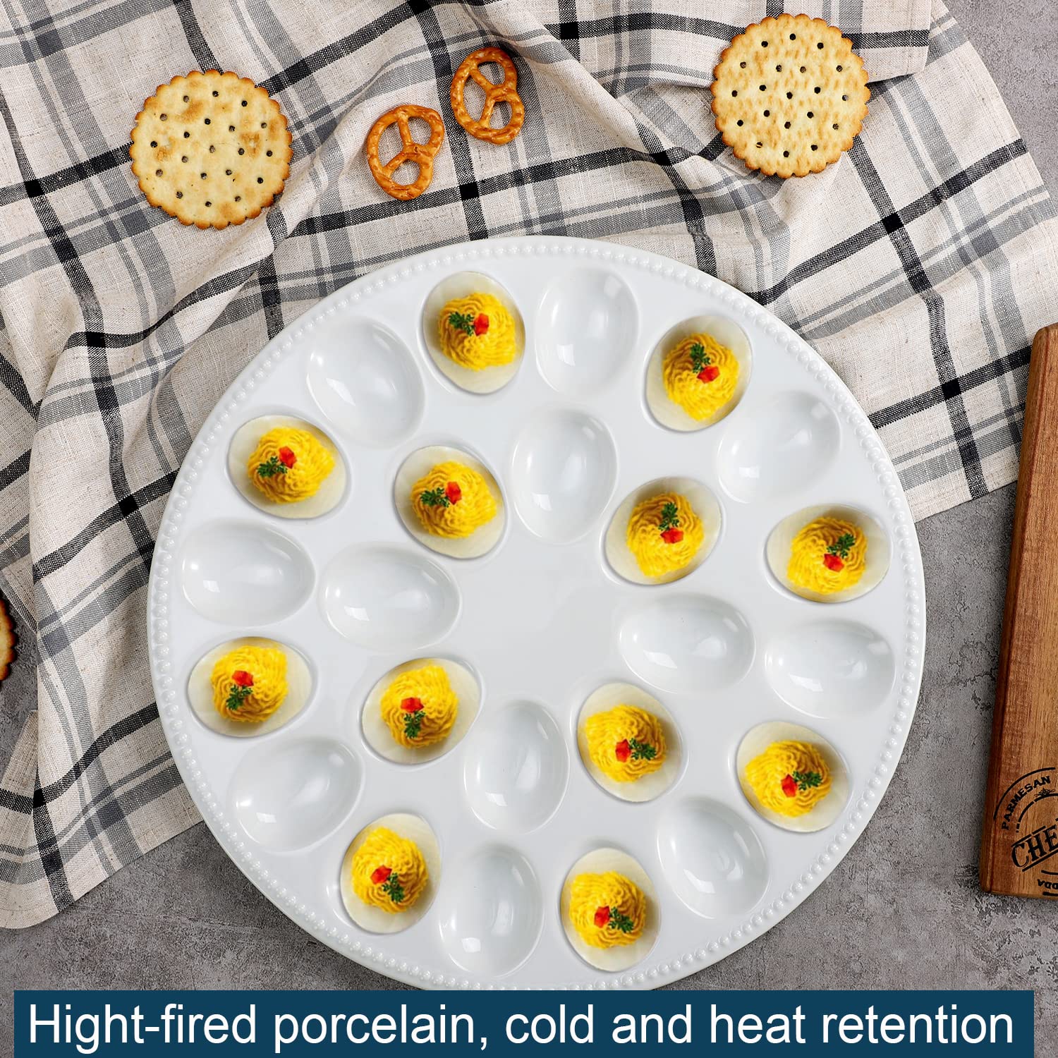 Buyajuju platter in oven demonstrating oven-safe porcelain benefit for reheating