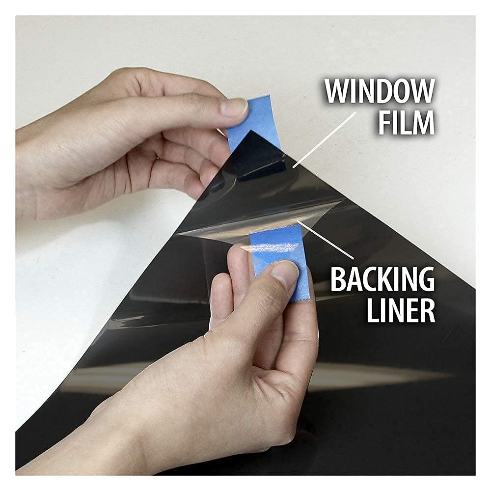 Buydecorativefilm roll held in hand illustrating 36in x 12ft size for scale