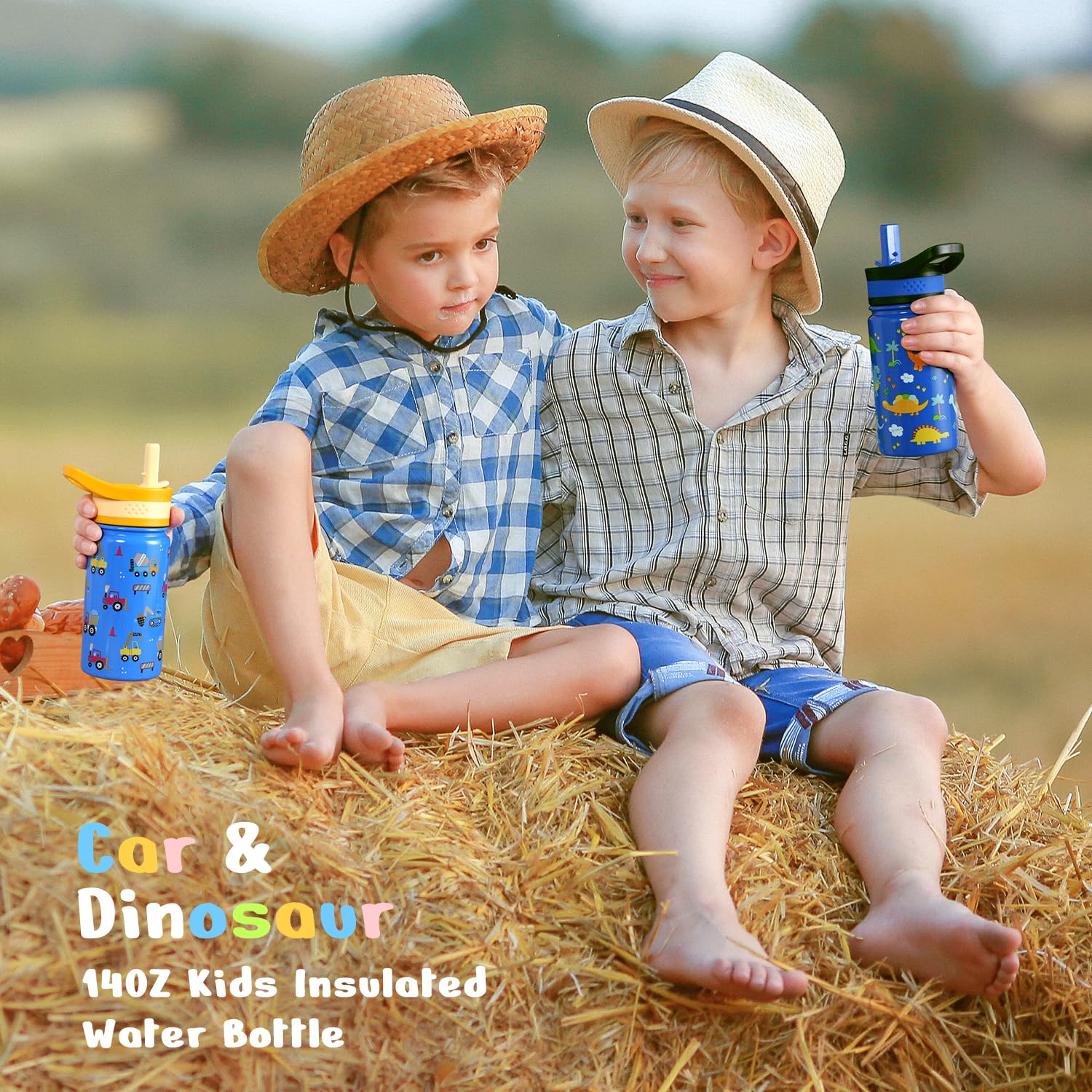 BUZIO child holding bottle outdoors demonstrating lightweight portability and comfort