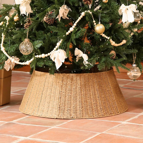 BVCNIG front view of tree collar showing clean farmhouse base concealment