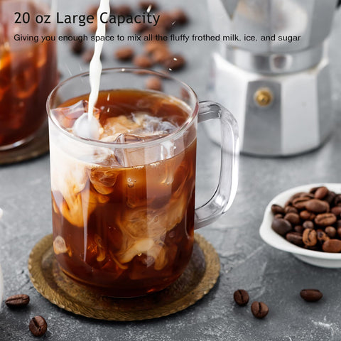BWODYAY latte art in mug emphasizing clear glass for layered drinks