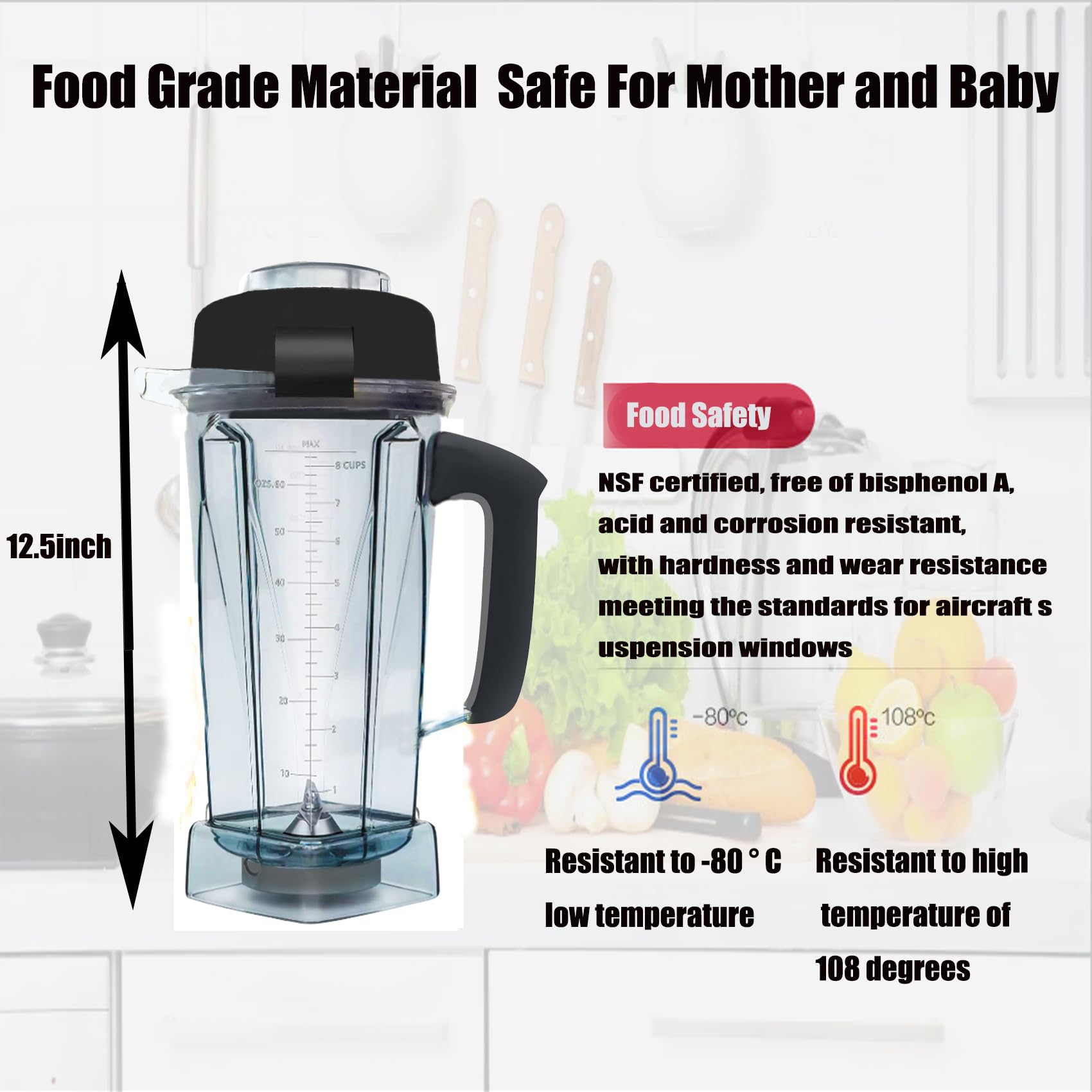 Bxmgr pitcher blending smoothies in kitchen showing quick results and heat generation