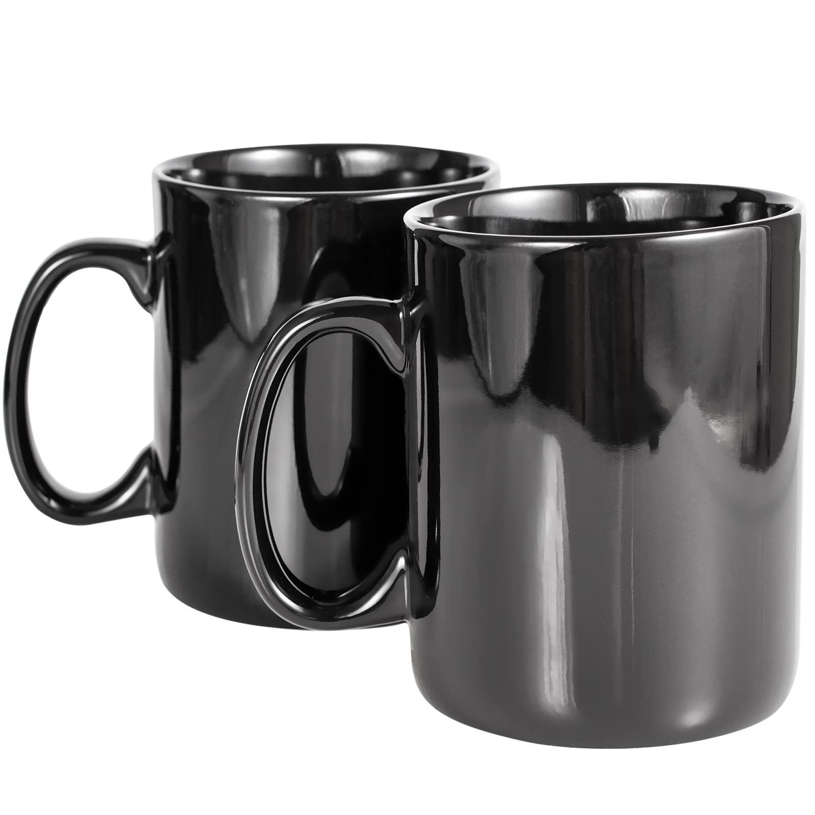 BYCNZB front view of two black 30oz mugs showing packaging and size benefit