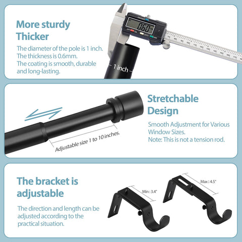 Byondeth bracket and wall clearance view illustrating 2 to 3.5 inch offset for smooth drape