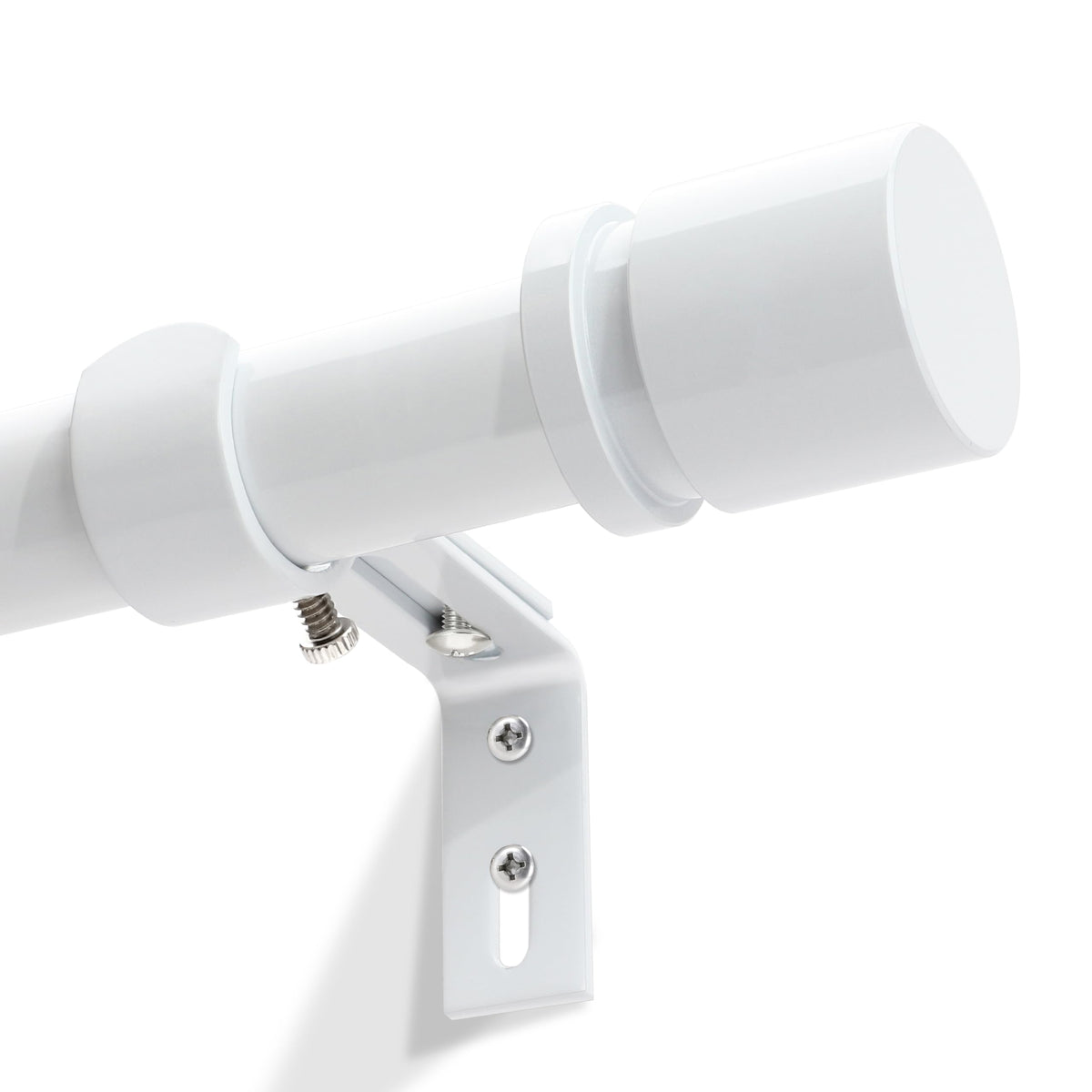 Byondeth front view full-length rod showing clean white finish and modern look for easy styling