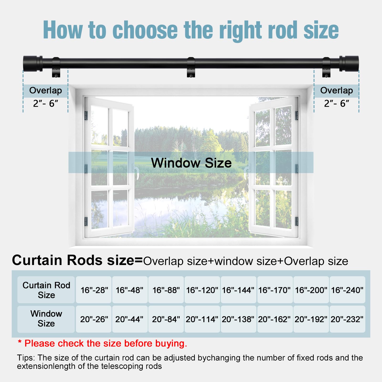 Byondeth rod holding heavy curtain panel illustrating sturdy metal construction and reliable weight support